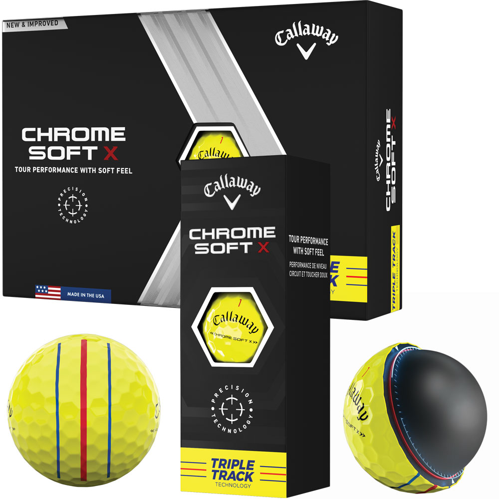 'Callaway Chrome Soft X Triple Track Golfball 3er gelb' von Callaway