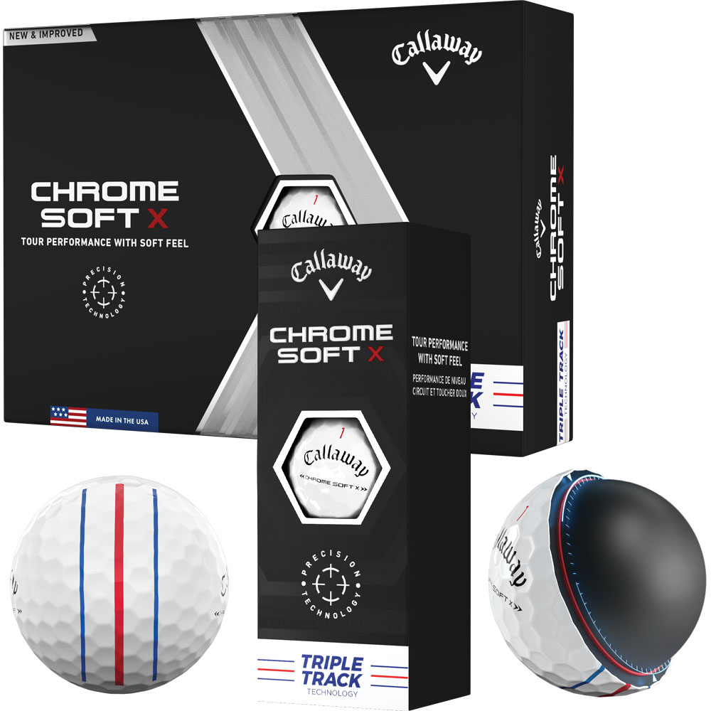 'Callaway Chrome Soft X Triple Track Golfball 3er weiss' von Callaway