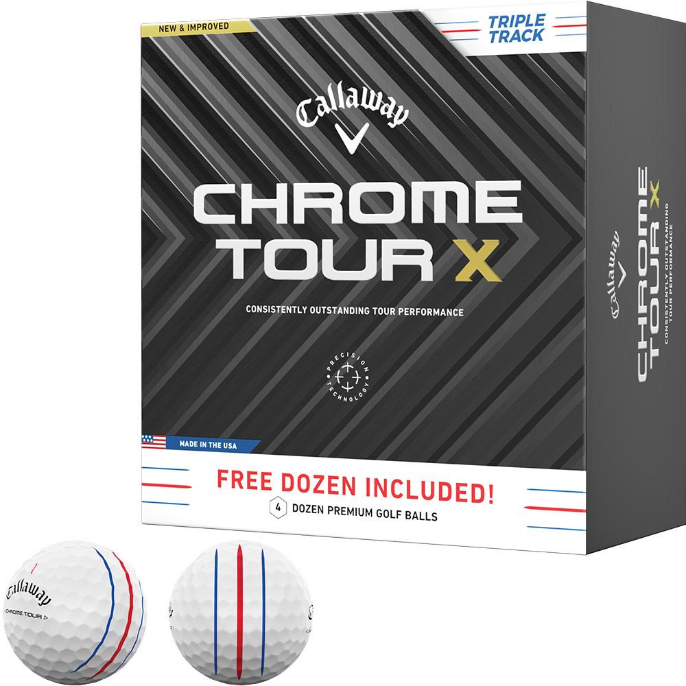 'Callaway Chrome Tour X Triple Track Golfball 48er weiss' von Callaway