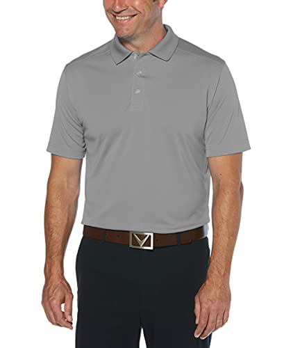 Callaway Core Performance Golf-Poloshirt für Herren, kurzärmelig, mit Sonnenschutz (Größe S - 4 x groß und groß), Smoked Pearl, 4X-Groß von Callaway