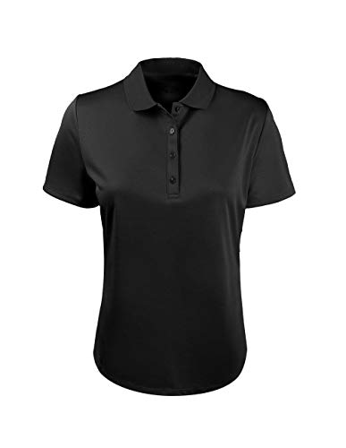 Callaway Damen Solid Swing Tech Golf Polo Shirt Kurzarm, Damen, Polo, Solid Swing Tech Short Sleeve Golf Polo Shirt, Caviar, XX-Large von Callaway