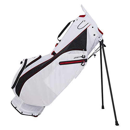 Callaway Golf 2021 Hyperlite Zero Standtasche, Doppelriemen, Weiß/Schwarz/Rot, Logo Ready von Callaway