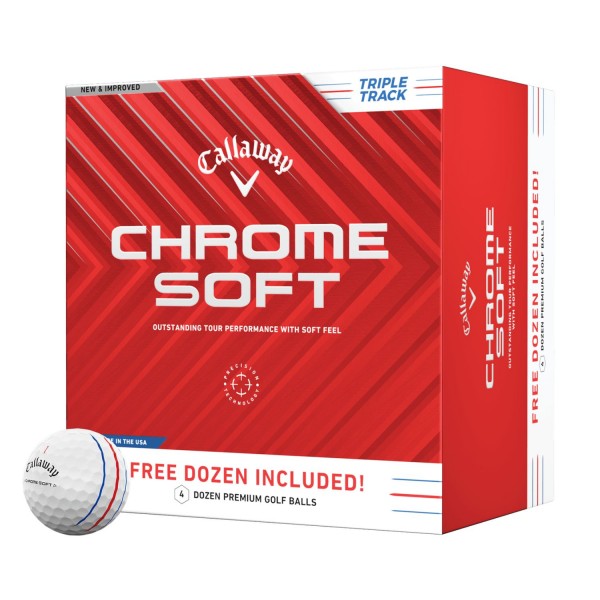Callaway Golfbälle Chrome Soft Triple Track 48-Pack weiß von Callaway