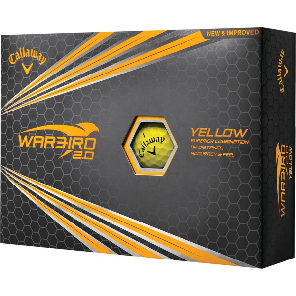 Callaway Golfbälle Warbird 2.0 - 12er Pack gelb von Callaway