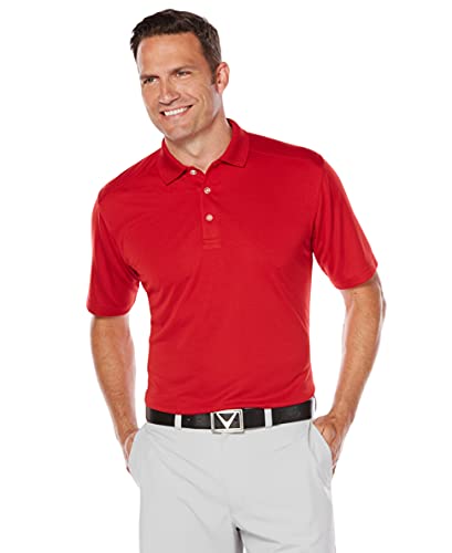 Callaway Core Performance Golf-Poloshirt für Herren, kurzärmelig, mit Sonnenschutz (Größe S - 4 x groß und groß), Chili Pepper, 3X-Groß von Callaway