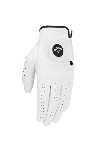 Callaway Opti Flex Damen-Handschuh, Weiß, Größe S, auf der rechten Hand getragen von Callaway