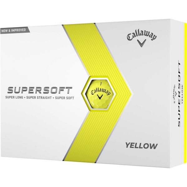 Callaway Supersoft 23 Golfbälle - 12er Pack gelb von Callaway