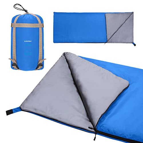 CalmGeek Schlafsack 190 X 75cm Outdoor Umschlag Schlafsack Camping Reisen Wandern Multifunktions Ultra-Light (Blau) von CalmGeek