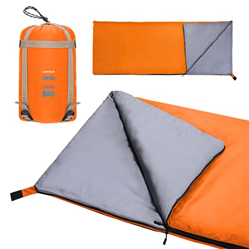 CalmGeek Schlafsack 190 X 75cm Outdoor Umschlag Schlafsack Camping Reisen Wandern Multifunktions Ultra-Light (Orange) von CalmGeek