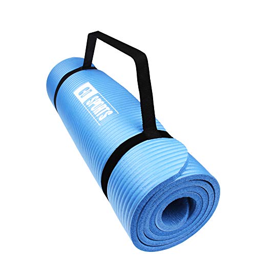 Calma Dragon 85611 NBR Yoga-Matte, Dicke, Anti-Rutsch-Matte, Ideal für Pilates, Übungen, Fitness, Gymnastik, Stretching (blau, 185x63x1,3cm) von Calma Dragon