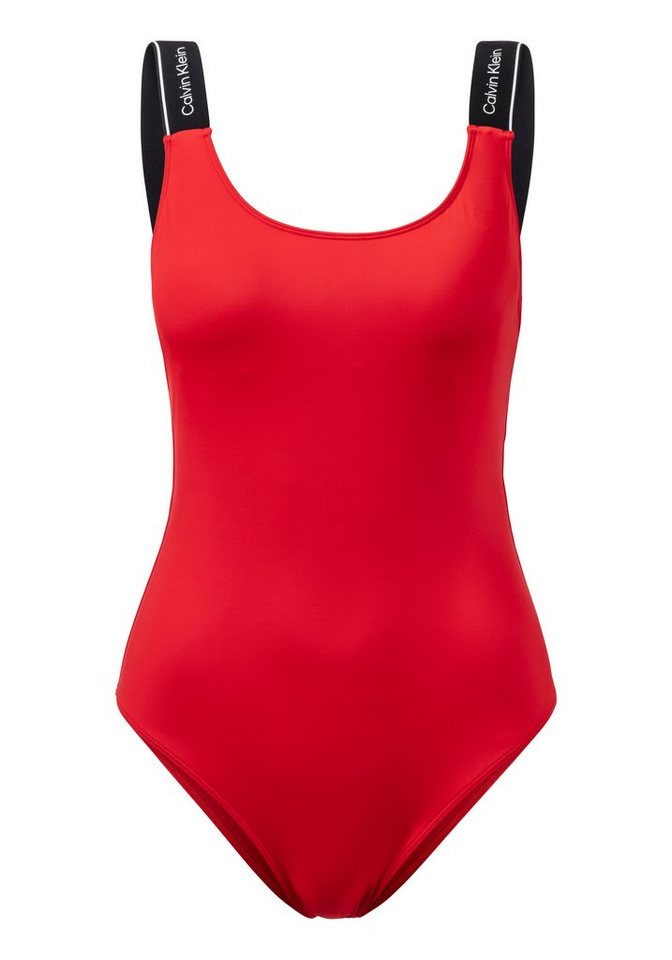 Calvin Klein Swimwear Badeanzug ONE PIECE-RP mit Logoschriftzügen auf den Trägern von Calvin Klein Swimwear