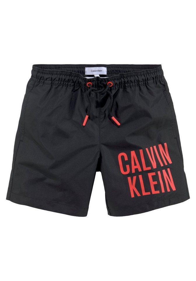 Calvin Klein Swimwear Badeshorts MEDIUM DRAWSTRING Kinder bis 16 Jahre, elastischer Bund mit Kordel, Logoschriftzug von Calvin Klein Swimwear