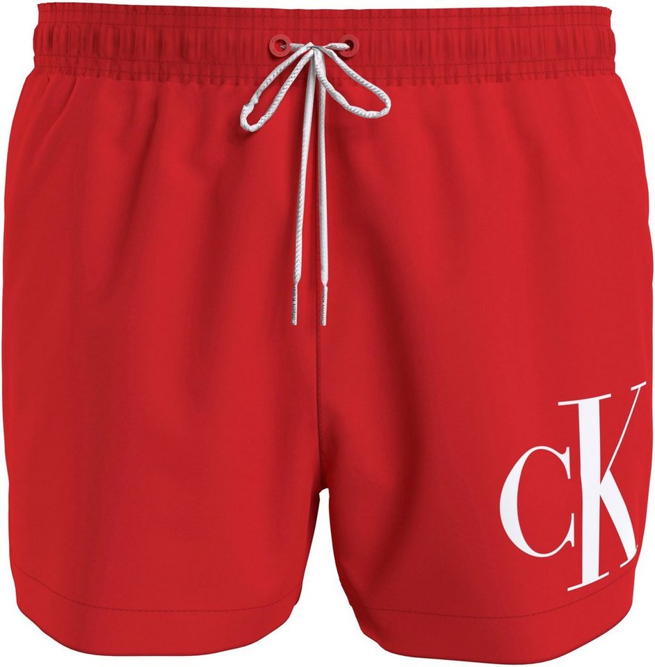 Calvin Klein Swimwear Badeshorts SHORT DRAWSTRING mit großem Logo-Print auf dem Bein von Calvin Klein Swimwear