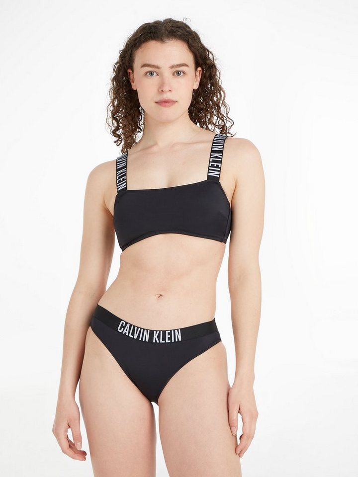 Calvin Klein Swimwear Bandeau-Bikini-Top Classic, mit Schriftzügen an den Trägern von Calvin Klein Swimwear