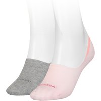 2er Pack Calvin Klein Mid-Cut-Logo Füßlinge Damen 005 - pink 35-38 von Calvin Klein