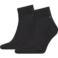 2er Pack Calvin Klein Quarter Socken Herren 001 - black 39-42 von Calvin Klein