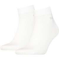 2er Pack Calvin Klein Quarter Socken Herren 002 - white 43-46 von Calvin Klein