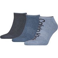 3er Pack Calvin Klein Athleisure Sneakersocken Herren 004 - denim melange von Calvin Klein