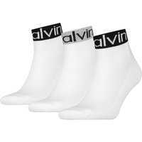 3er Pack Calvin Klein Logo Welt Quarter Socken Herren 002 - white von Calvin Klein