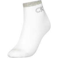 Calvin Klein Big Crystal Logo Short Socken Damen 002 - white von Calvin Klein