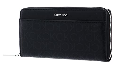Calvin Klein CK Must Zip Around Wallet with Pocket Epi Mon Black Mono von Calvin Klein