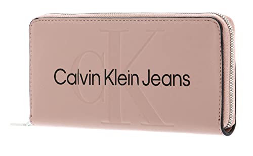 Calvin Klein CKJ Sculpted Zip Around Mono Wallet Dark Blush von Calvin Klein