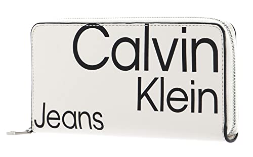 Calvin Klein CKJ Sleek Zip Around Wallet Beige AOP von Calvin Klein