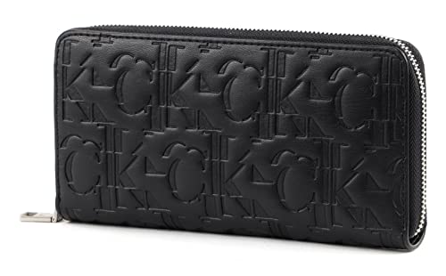 Calvin Klein CKJ Sleek Zip Around Wallet L Black von Calvin Klein