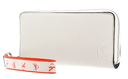 Calvin Klein CKJ Ultralight Zip Around Wallet W/Wristlet Eggshell von Calvin Klein
