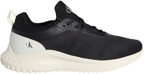 Calvin Klein Damen Runner Sneaker Eva Sock Tech Mix mit Logo, Schwarz (Black/Pistachio/White Jade), 38 von Calvin Klein