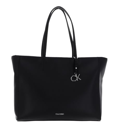 Calvin Klein Damen Tote Bag Tasche Ck Must Shopper Medium mit Reißverschluss, Schwarz (Ck Black), Einheitsgröße von Calvin Klein