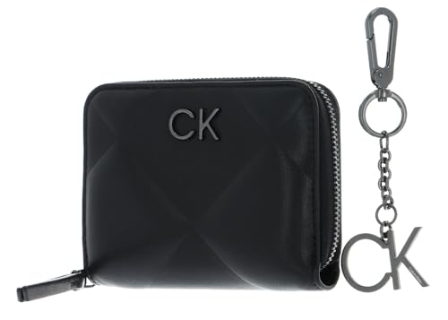 Calvin Klein Re-Lock Quilt Wallet MD Key Chain CK Black von Calvin Klein