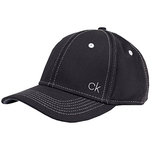 Calvin Klein Golf Herren Ck Performance Meche Baseball Cap, Herren, Baseballkappe, CK Performance Meche Baseball Cap, schwarz, Einheitsgröße von Calvin Klein