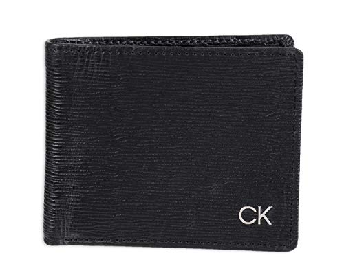 Calvin Klein Herren RFID-blockierendes Leder Bifold Geldbörse schwarz Slimfold Einheitsgröße von Calvin Klein