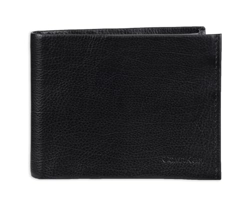 Calvin Klein Herren RFID Blocking Leder Bifold Wallet Black Passcase One Size von Calvin Klein
