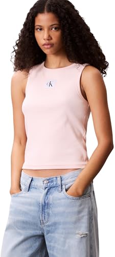 Calvin Klein Jeans Damen Tank Top, Rosa (Cloud Pink), XL von Calvin Klein