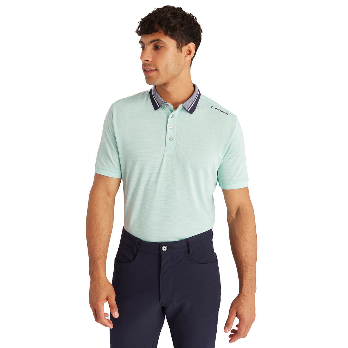 Calvin Klein Men's Paramore Golf Polo Shirt, Mens, Aqua, Medium | American Golf von Calvin Klein