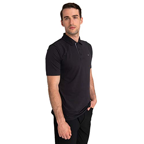 Calvin Klein Golf Herren Standard Newport Polo | Dry Fit mit UPF 30+ Sonnenschutz, schwarz, Größe S von Calvin Klein