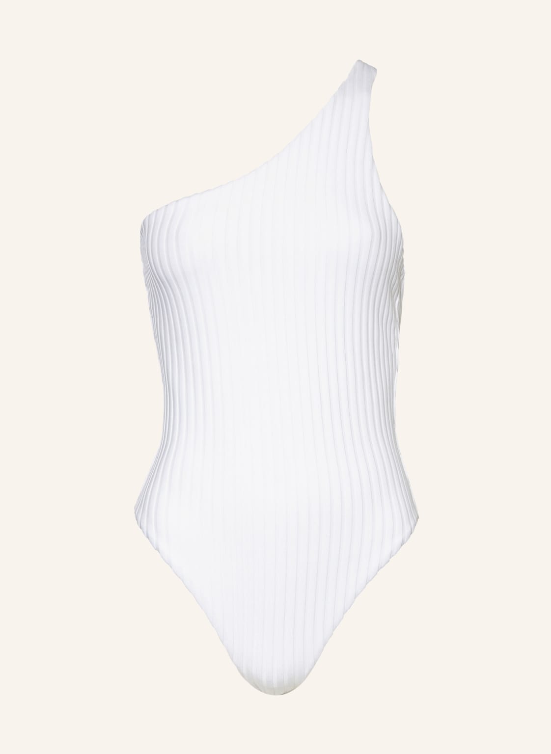 Calvin Klein One-Shoulder-Badeanzug Archive Rib weiss von Calvin Klein