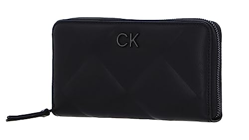 Calvin Klein Re-Lock Quilt Zip Around Wallet CK Black von Calvin Klein
