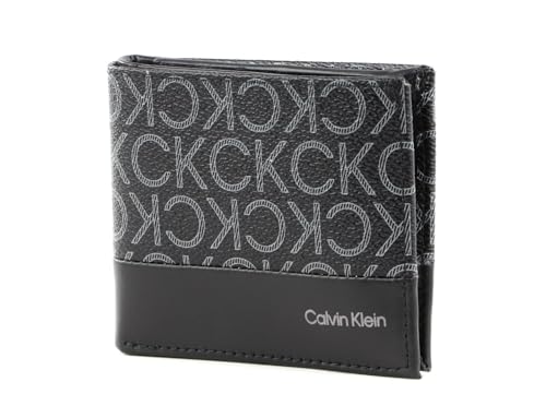 Calvin Klein Subtle Mono Bifold 5CC with Coin Black Classic Mono von Calvin Klein