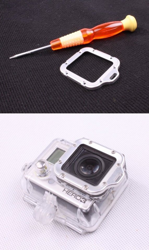 CamOn CamOn GoPro Hero3 Aluminium Ring mit Gehäusehalterung (silber) Action Cam-Halterung von CamOn