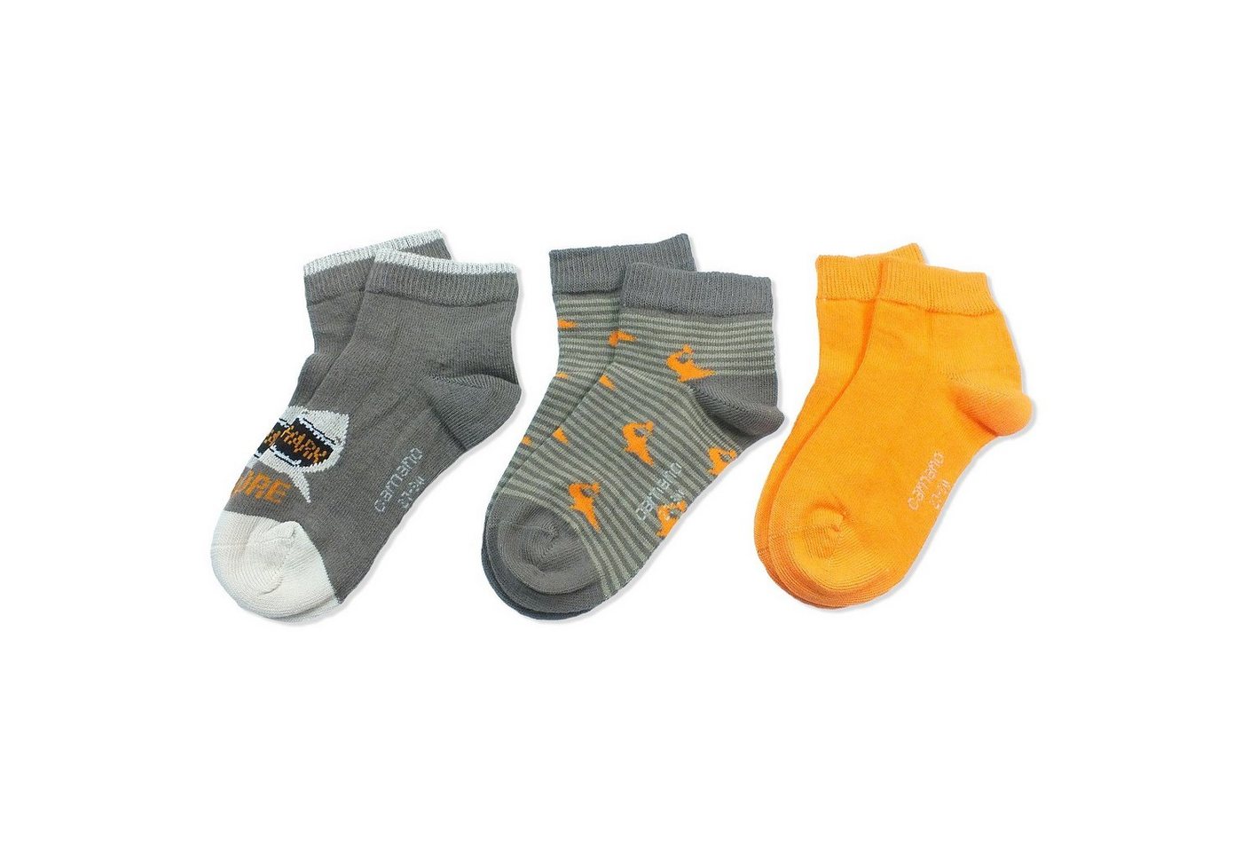 Camano Sneakersocken CA3842 (Packung, 3-Paar, 3 Paar) Kinder Socken Jungen Mädchen Baumwolle Quarter-Socken Sneakersocken von Camano