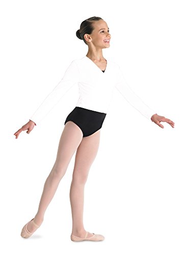 Ballettwickeljacke für Kinder aus Baumwolle, WEISS, 8-10 J. von Bloch