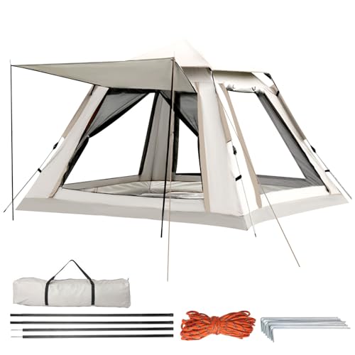 Camiraft Quick Pitch Zelt für 4 Personen,wasserdichtes Zelt,DREI Sekunden zum Öffnen,wasserdicht,robust und leicht,wasserdicht für Camping von Camiraft