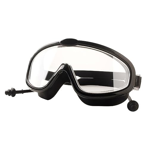 Camiraft Taucherbrille Kinder,Schwimmbrille Kinder für Jungen Mädchen Jugendliche,Tauchmaske Schnorchelmaske 180°Panorama HD Anti Nebel Anti-Leck,Beach Taucherbrille,Schwarz von Camiraft