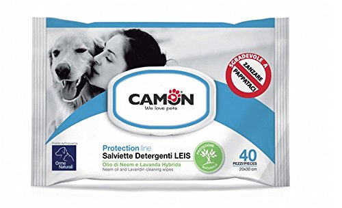 Camon Reinigungstücher für Hunde mit Niemöl und Lavandula Hybrida von Camon