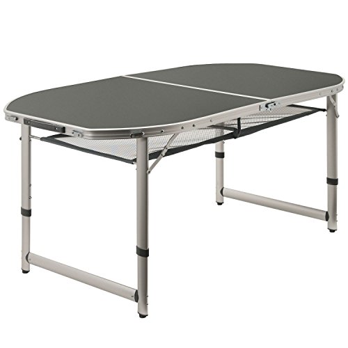 CampFeuer Aluminium Campingtisch für 6 Personen | 150 x 80 cm | faltbar, klappbar und höhenverstellbar | Alu Falttisch, Rolltisch für Camping, Garten und Terrasse von CampFeuer