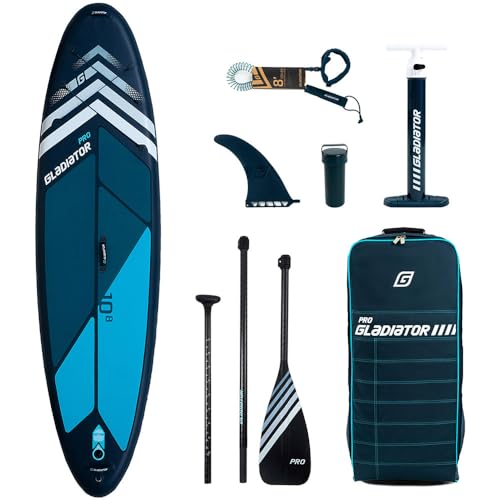Campsup SUP Gladiator Pro 10'8 Aufblasbares Stand Up Paddle Board | 325 x 86 x15 cm | Surfboard für Einsteiger & Fortgeschrittene mit zubehör | Tragkraft bis 130 Kg von CampSup