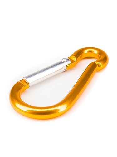 Alu Karabiner Orange-Gold Karabinerhaken Schnappverschluss Schlüsselanhänger Trekking von Campfrei